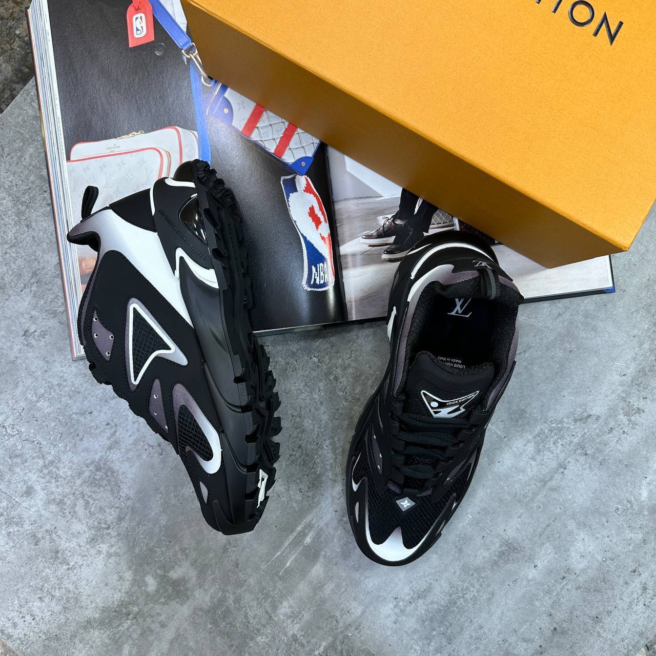 LV Runner Tatic Sneakers Black White